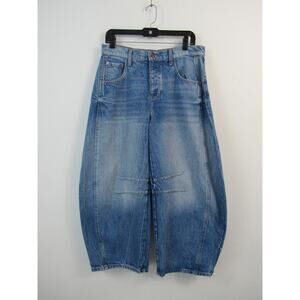 We The Free 28S Good Luck Mid-Rise Barrel Jeans Ultra Light Beam Medium Wash